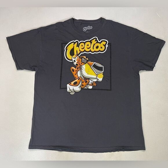 Cheetos Chester Cheetah Graphic T-shirt Men XL Gray Short Sleeve - Picture 1 of 5